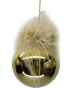 Christmas ornament JOY GOLDY D8cm, glass