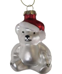 Christmas ornament JOY BEAR 8cm, glass
