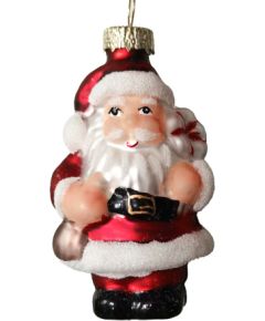 Christmas ornament JOY SANTA 8cm, glass