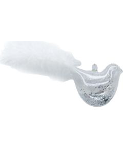 Christmas ornament JOY BIRD FEATHER 7cm, glass