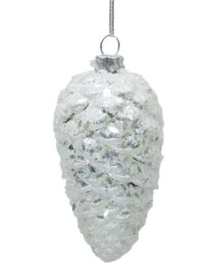 Christmas ornament JOY CONE 10cm, glass