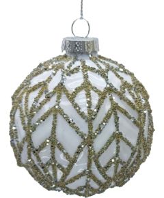 Christmas ornament JOY HOLY D8cm, glass