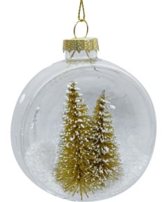 Christmas ornament JOY TREE GOLD D8cm, glass