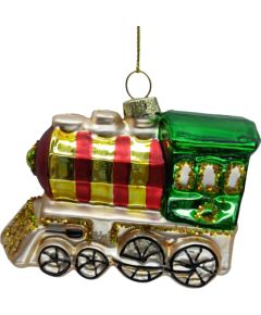 Christmas ornament JOY TRAIN 9.5cm, glass