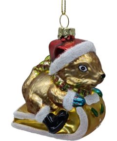 Christmas ornament JOY SQUIRREL 9cm, glass
