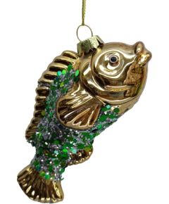 Christmas ornament JOY GOLDFISH 11.8cm, glass
