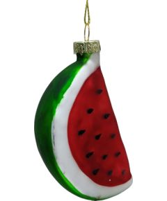 Christmas ornament JOY WATERMELON 9.5cm, glass