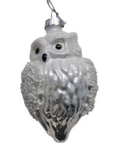 Christmas ornament JOY OWLY 10.5cm, glass