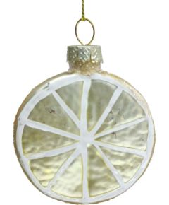 Christmas ornament JOY LEMON 6.5cm, glass