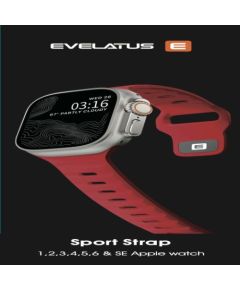 Evelatus   Watch 42/44/45 Sport Silicone Loop Dark Red