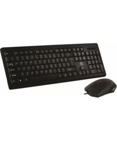 Rebeltec Universal  Simplo set: wire keyboard + wire mouse Black