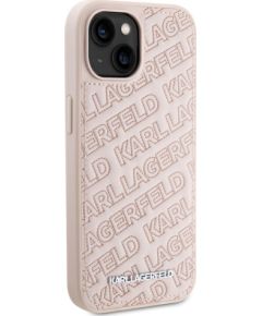Karl Lagerfeld Apple  iPhone 15 Quilted K Pattern Case Pink