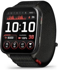 Garmin Venu® X1 Black with Slate Titanium Caseback and Black ComfortFit Nylon Band