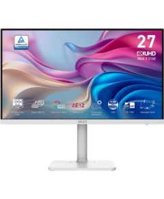 LCD Monitor MSI MODERN MD272UPHW 27" Business/4K Matte Panel IPS 3840x2160 16:9 60Hz 4 ms Speakers Colour White MODERNMD272UPHW