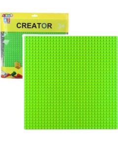 Leantoys Płyta Plansza Konstrukcyjna Do Klocków Budowania Zielona 25,5x25,5 cm