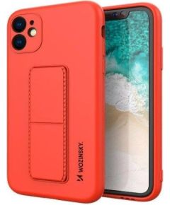 iLike Samsung  Galaxy A22 5G Kickstand Case Silicone Stand Cover Red