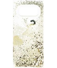Guess Samsung  Galaxy S10e Glitter Hearts Cover Gold