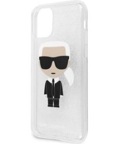 Karl Lagerfeld Apple  iPhone 11 Pro Glitter Iconic Body Cover Silver