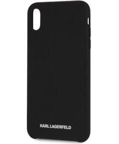 Karl Lagerfeld Apple  iPhone XR Silver Logo Silicone Case Black