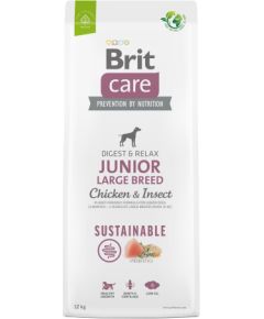 BRIT Care Dog Sustainable Junior Large Breed Chicken & Insect - dry dog food - 12 kg