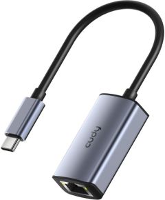 Cudy UE10C USB-C uz Gigabit Ethernet adapteris Portatīvais alumīnija Plug and Play pelēks