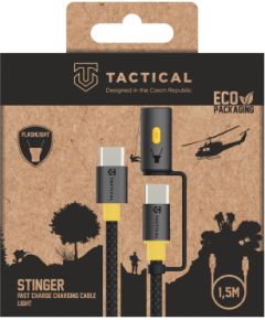 Tactic Taktiskais Stinger kabelis USB-C|USB-C 1,5 m melns