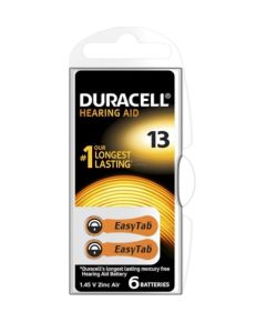 Baterijas Duracell Hearing Aid 13 (A13) 6-paka