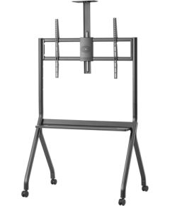 Maclean TV stand / cart, camera shelf, on casters, 55-100", max load 120kg/10kg shelf, max. VESA 900x600, black, MC-114 B