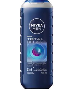 Nivea Men Total Relax Body, Face & Hair Shower Gel - Relaxační sprchový gel 500ml