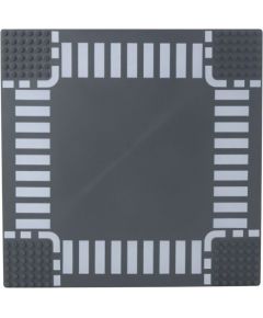 Leantoys Płyta Plansza Konstrukcyjna Do Klocków Droga Skrzyżowanie 26x26 cm Mašīnas un piederumi