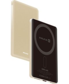 Evelatus   PD20W 5000mAh Power Bank MagLink Elite With Wireless charging Gold