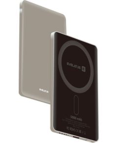 Evelatus   PD20W 5000mAh Power Bank MagLink Elite With Wireless charging Grey