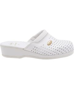 Mobilex Scholl Clog Backguard - women's white clogs, size 38