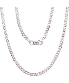 Sudraba ķēdīte Kartjē 2.5 mm, dimantu apstrādājums #2400089, Sudrabs 925°, garums: 65 cm, 9.1 gr.