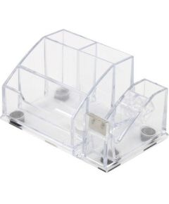 Pencil case Forpus, transparent, empty, 4, with adhesive tape holder 1005-019