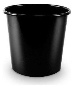 Trash bin Forpus, 11l, black, plastic