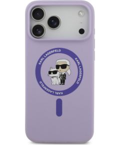 Karl Lagerfeld Liquid Silicone Karl and Choupette MagSafe Case Aizsargapvalks priekš Apple iPhone 17 Pro Max