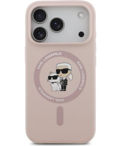 Karl Lagerfeld Liquid Silicone Karl and Choupette MagSafe Case Aizsargapvalks priekš Apple iPhone 17 Pro