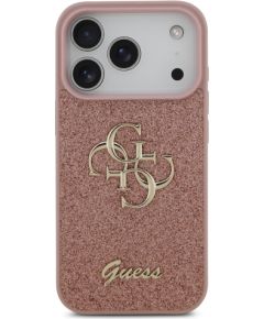 Guess PU Fixed Glitter 4G Metal Logo Case Чехол для Apple iPhone 17 Pro
