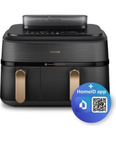 Philips 5000 series NA552/00 fryer Double 9 L Stand-alone 2750 W Hot air fryer Black