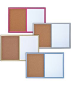 Bi-Office Tablica suchoś. -korkowa, BI-OFFICE Combo, 60x40cm, lakierowana, kolorowe ramy