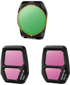 Sunnylife A3S-FI925CPL adjustable lens filter, CPL+ND8+ND16 for AIR 3S 3pcs