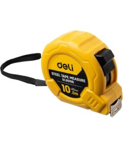 Steel Measuring Tape 10m/25mm Deli Tools EDL9010B (yellow)