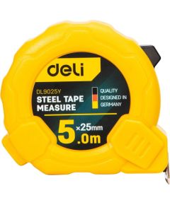 Steel Measuring Tape 5m/25mm Deli Tools EDL9025Y (yellow)