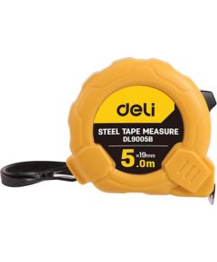 Steel Measuring Tape 5m/19mm Deli Tools EDL9005B (yellow)