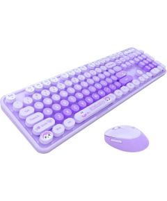 MOFII Sweet New 2.4G Wireless Keyboard + Mouse Set (Purple)
