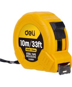 Steel Measuring Tape 10m/25mm Deli Tools EDL9010Y (yellow)