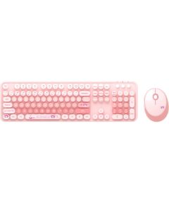 MOFII Sweet New 2.4G Wireless Keyboard + Mouse Set (Pink)