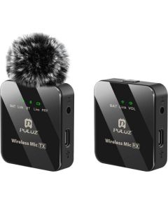 Wireless Lavalier Microphone PULUZ 1 TX + 1 RX