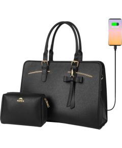 Women's 15.6'' laptop bag with cosmetic case Matein 1310 Black USB